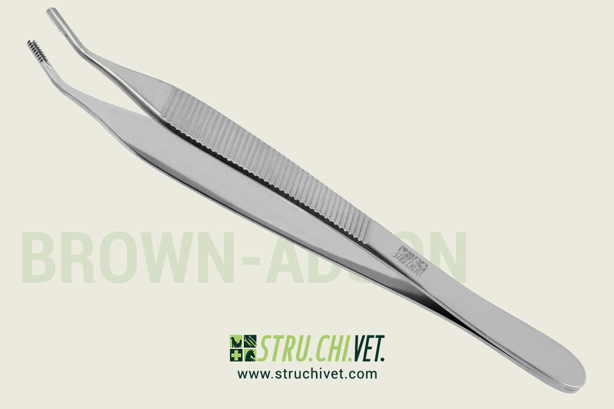 Brown-Adson Pinzetta Angolo da con 7x7 Denti