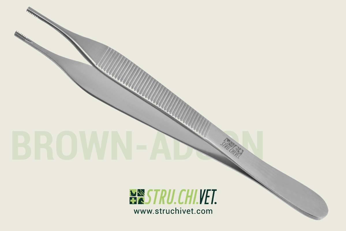 Brown-Adson Pinzetta Dritta con 7x7 Denti