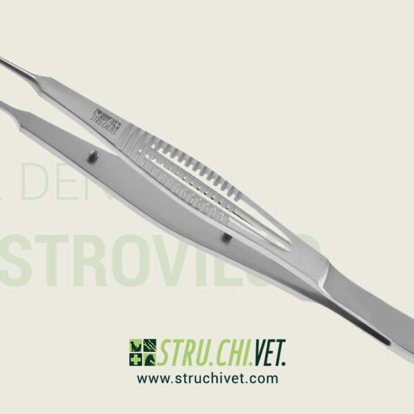 Castroviejo Pinzetta da Sutura con 1x2 Denti Punta Angolata