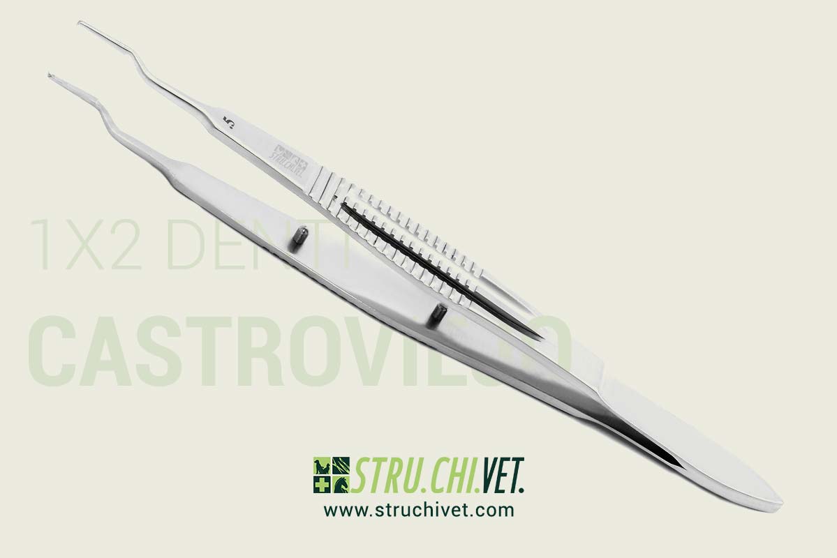 Castroviejo Pinzetta da Sutura con 1x2 Denti Baionetta