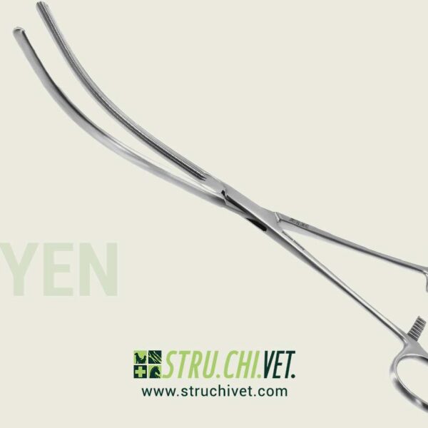 Doyen Pinza Intestinale Dentellatura Atraumatica Morsetto Curvo