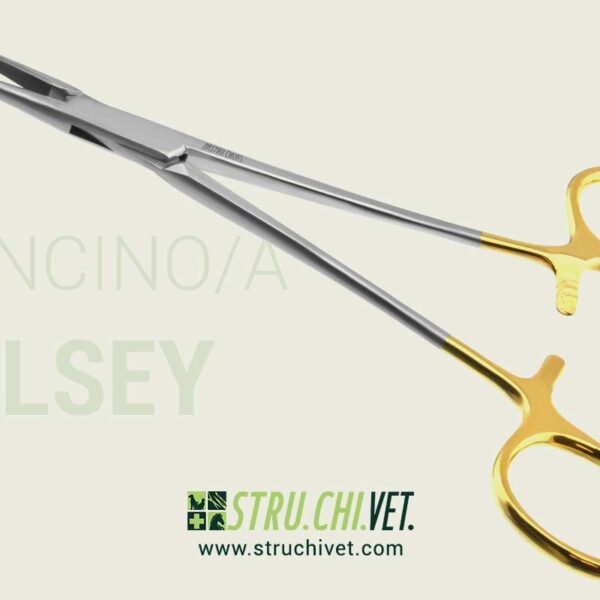 Halsey Porta Aghi Carburo di Tungsteno Superficie Dentellata Da Mancino