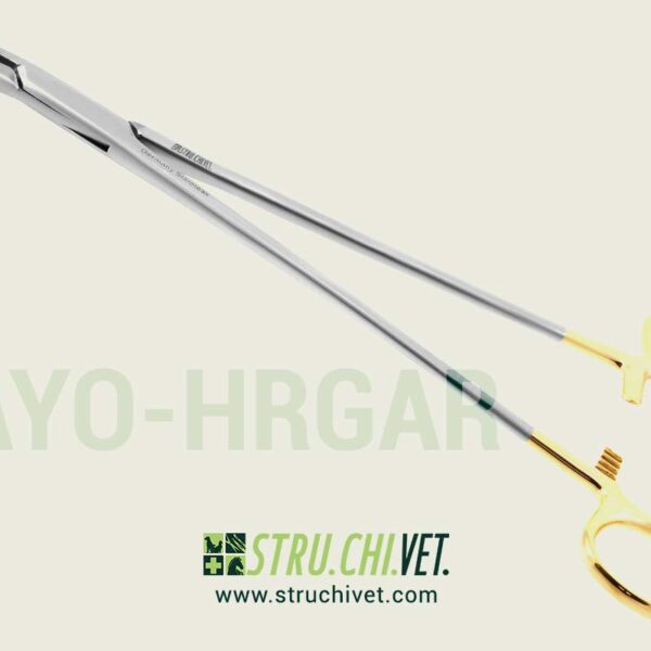 Mayo-Hegar Porta Aghi Carburo di Tungsteno Superficie Dentellata Mancino