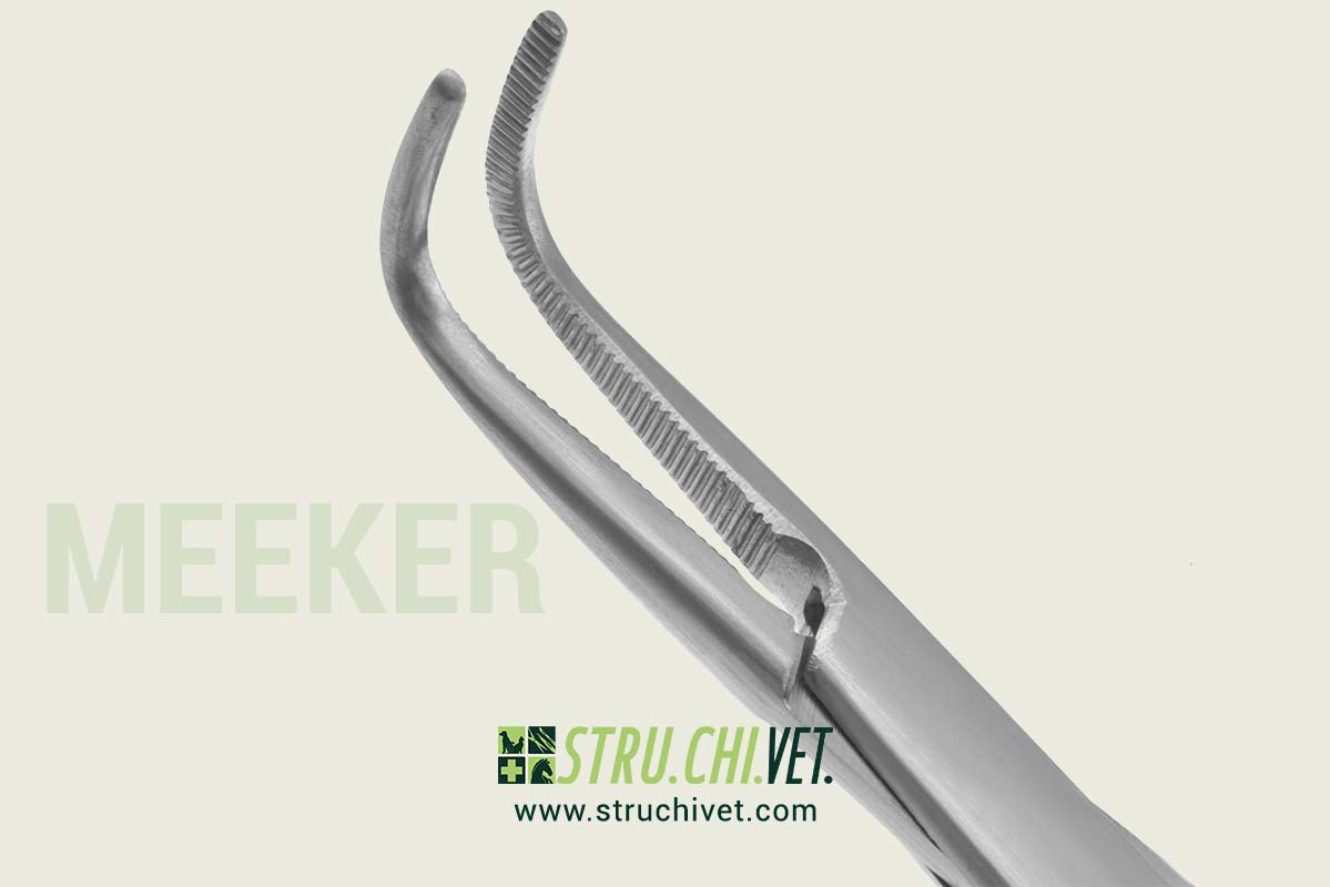 Meeker Pinza Arteria con Punta 90° Curvo