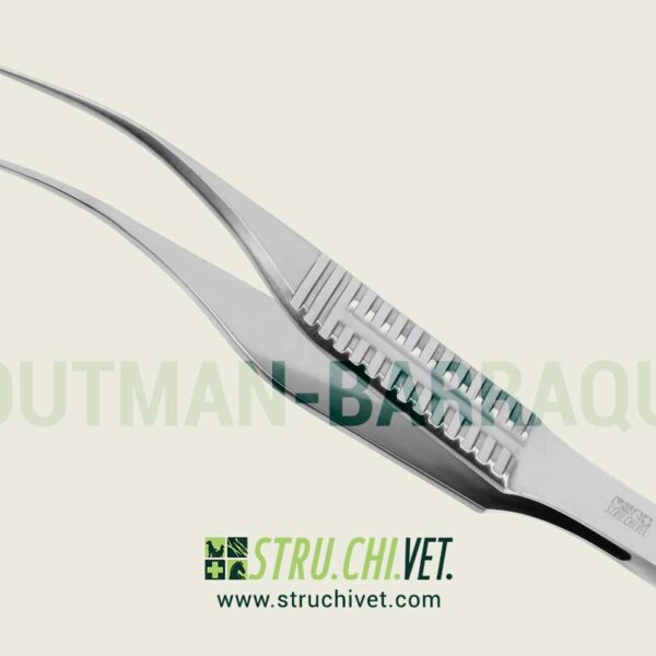 Troutman-Barraquer Pinzetta Corneale per Colibri con 0.12mm 1x2 Denti